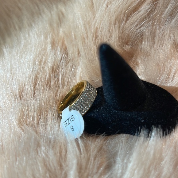 💖 Fashion Titanium Steel Geometric Full "Diamond‎ Imitation" Ring Size 7,8,9 - Picture 9 of 13